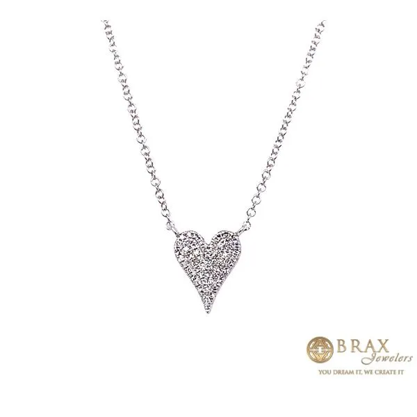 Lady's Pave Heart Diamond Necklaces 14 Karat White Gold SC55006925 - Brax jewelers Brax Jewelers Newport Beach, CA