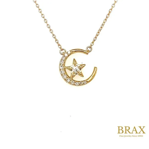 Lady's Diamond Necklaces 10 Karat Yellow Gold 644F8TSPDYG - Brax jewelers Brax Jewelers Newport Beach, CA