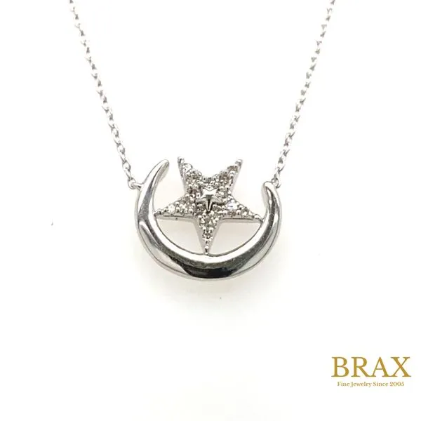 Lady's Diamond Necklaces 10 Karat White Gold 645F8TSPDWG - Brax jewelers Brax Jewelers Newport Beach, CA