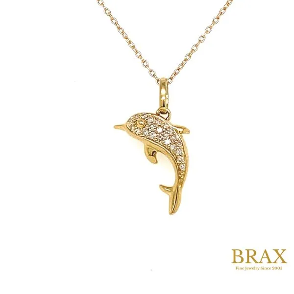 Lady's Diamond Necklaces 10 Karat Yellow Gold 645K9TSPDYG - Brax jewelers Brax Jewelers Newport Beach, CA