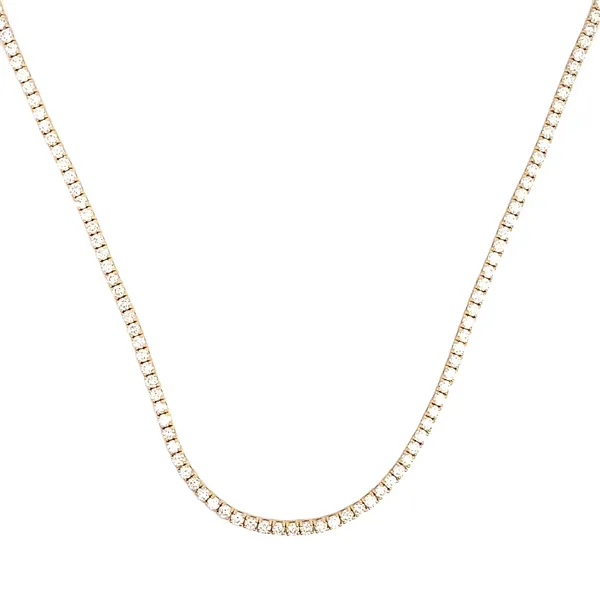 Lady's 14 Karat Yellow Gold Diamond Necklace With 7.06Tw Round Natural Diamonds Brax Jewelers Newport Beach, CA