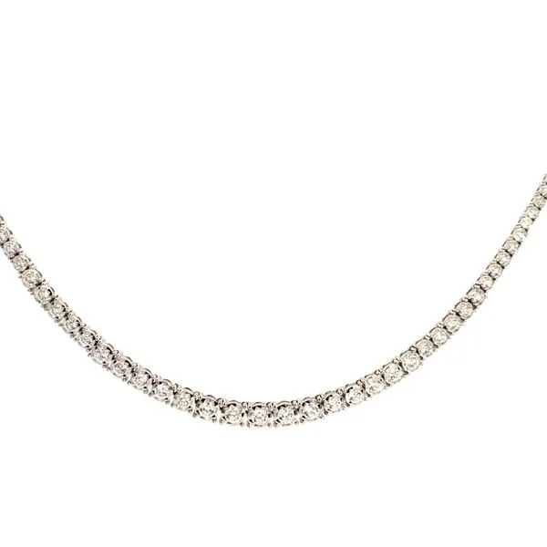 Lady's 14 Karat White Gold Diamond Tennis Necklace With 2.49Tw Round Diamonds SC55005140V7 - Brax jewelers Image 4 Brax Jewelers Newport Beach, CA