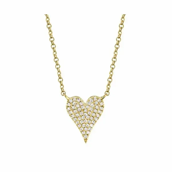 Lady's Pave Heart Diamond Necklace Brax Jewelers Newport Beach, CA