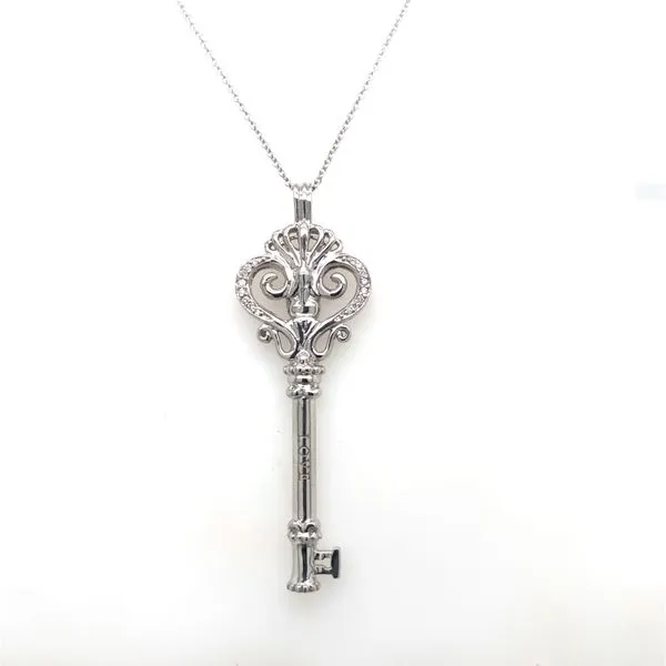 Lady's Diamond Necklaces 14 Karat White Gold N65164 - Brax jewelers Brax Jewelers Newport Beach, CA