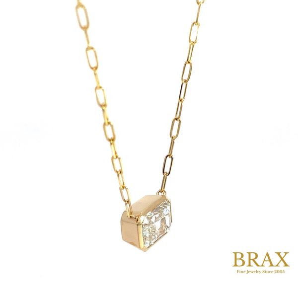 14 Karat Yellow Gold Radiant  Diamond Necklace  - Brax Jewelers Image 2 Brax Jewelers Newport Beach, CA