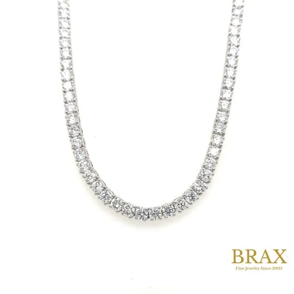 14 Karat White Gold Round Diamond Tennis Necklace LGD-XK4149QB-GW4 - Brax Jewelers Brax Jewelers Newport Beach, CA