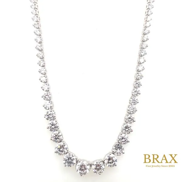 14 Karat White Gold Round Diamond Tennis Necklace LGD-UK2582QS-GW3 - Brax Jewelers Brax Jewelers Newport Beach, CA