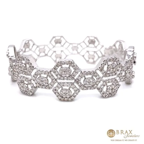 18K White Gold Diamond and Baguette Bangle Brax Jewelers Newport Beach, CA