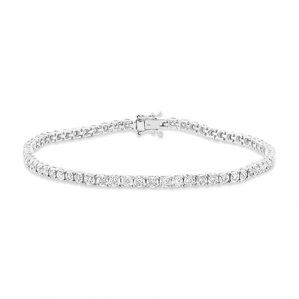 14 Karat White Gold Tennis Bracelet with 1.00Tw Round Natural Diamonds, Style Number SC55002949 - Brax Jewelers Brax Jewelers Newport Beach, CA