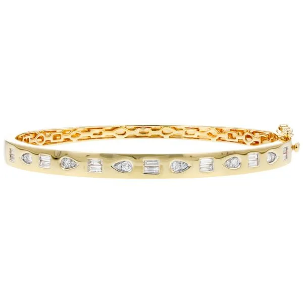 Lady's 14 Karat Yellow Gold Bracelet With 0.40Tw Natural Baguette, And Pear Shape Diamonds Brax Jewelers Newport Beach, CA