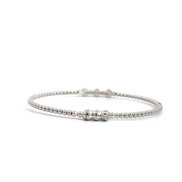 Lady's 14 Karat White Gold Diamond Bangle Bracelet With 0.13Tw Round Natural Diamonds - BG4117-62W45JJ.LOCK Brax Jewelers Image 2 Brax Jewelers Newport Beach, CA