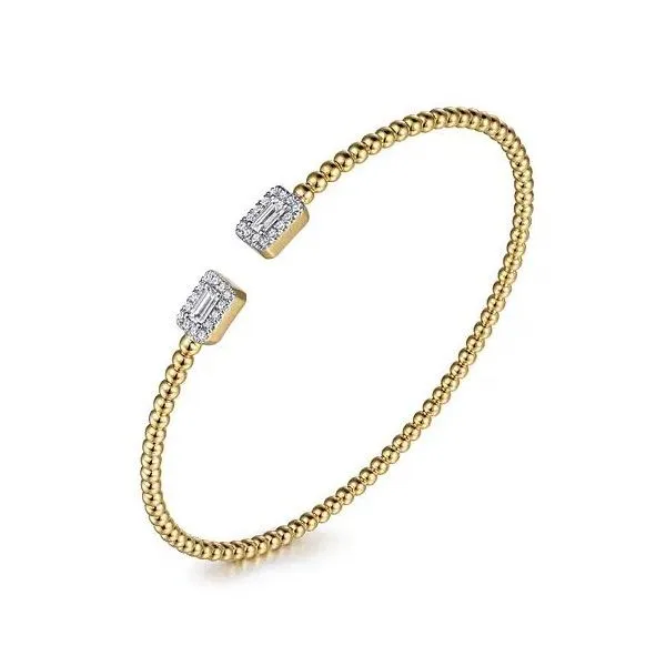 Lady's 14 Karat Yellow Gold Bracelet With 0.21Tw Baguette G/H Vs2 Diamonds And Round 0.14 Tw Natural Diamonds. Size 6.25. Style BG4711-62Y44JJ - Brax  Image 2 Brax Jewelers Newport Beach, CA