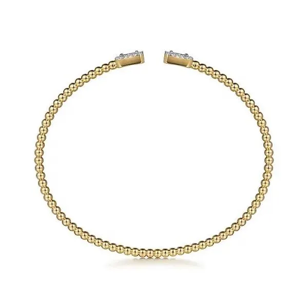 Lady's 14 Karat Yellow Gold Bracelet With 0.21Tw Baguette G/H Vs2 Diamonds And Round 0.14 Tw Natural Diamonds. Size 6.25. Style BG4711-62Y44JJ - Brax  Image 3 Brax Jewelers Newport Beach, CA