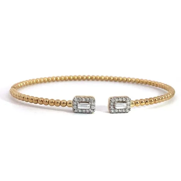 Lady's 14 Karat Yellow Gold Bracelet With 0.21Tw Baguette G/H Vs2 Diamonds And Round 0.14 Tw Natural Diamonds. Size 6.25. Style BG4711-62Y44JJ - Brax  Brax Jewelers Newport Beach, CA
