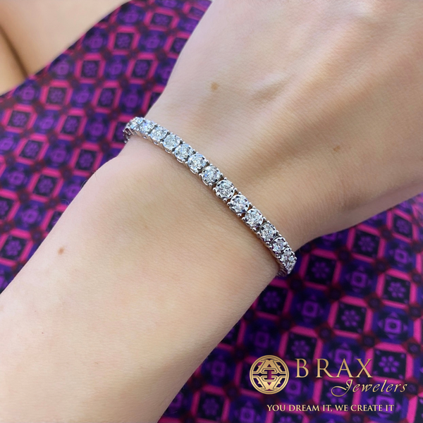 14 Karat Tennis Bracelet with 3.00Tw Round F/G SI1-VS2 Diamonds, Style Number SC55002950 - Brax Jewelers Image 3 Brax Jewelers Newport Beach, CA