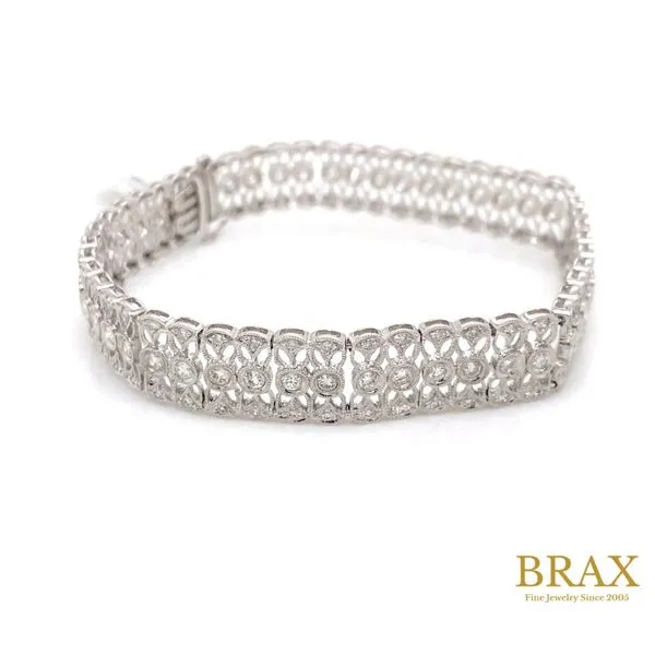 18 Karat White Gold Bracelet With 2.95Tw Round Diamonds - Brax Jewelers Brax Jewelers Newport Beach, CA