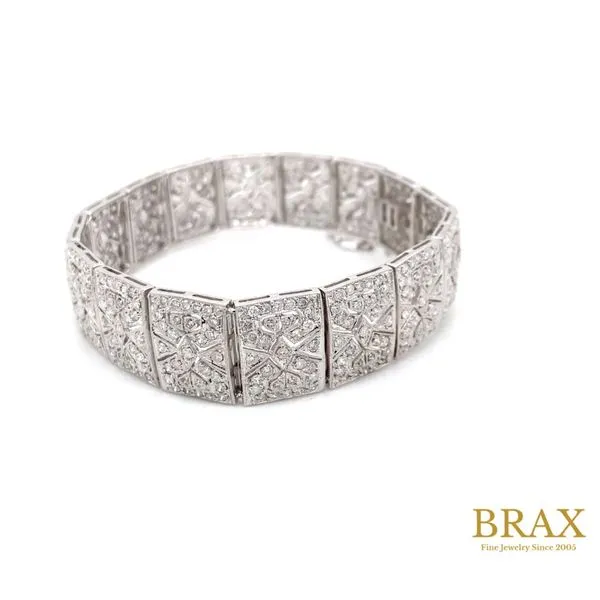 18 Karat White Gold Bracelet With 6.73Tw Round Diamonds Image 2 Brax Jewelers Newport Beach, CA