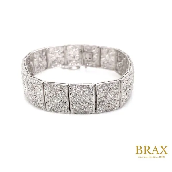 18 Karat White Gold Bracelet With 6.73Tw Round Diamonds Brax Jewelers Newport Beach, CA