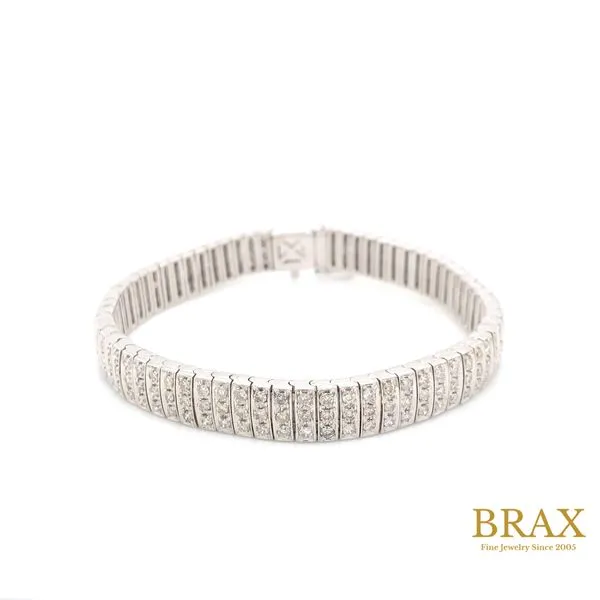 18 Karat White Gold Bracelet With 3.87Tw Round Diamonds Brax Jewelers Newport Beach, CA