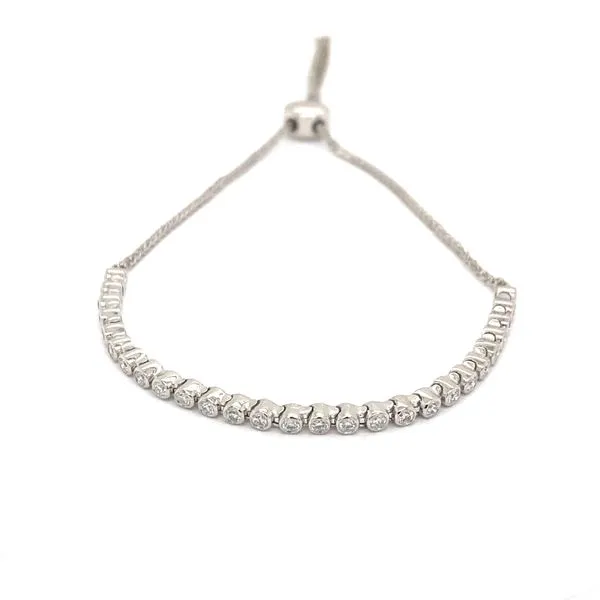 14 Karat White Gold Drawstring Bracelet With 0.50Tw Round Diamonds - Brax Jewelers Brax Jewelers Newport Beach, CA