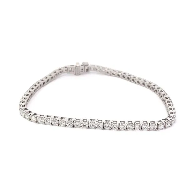 14 Karat White Gold Lab Grown Diamond Tennis Bracelet With 8.00Tw Round Diamonds Brax Jewelers Newport Beach, CA