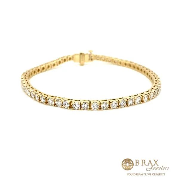 5.00 Tennis Diamond Bracelets 14 Karat Yellow Gold LGD-DB0740P-GY4 - Brax jewelers Brax Jewelers Newport Beach, CA