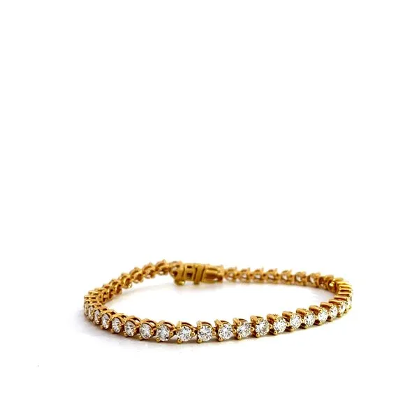 14k Yellow Gold 5.00Tw Tennis Lab Grown Diamond Bracelet Image 2 Brax Jewelers Newport Beach, CA