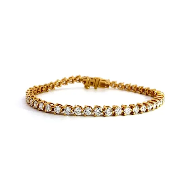 14k Yellow Gold 5.00Tw Tennis Lab Grown Diamond Bracelet Brax Jewelers Newport Beach, CA