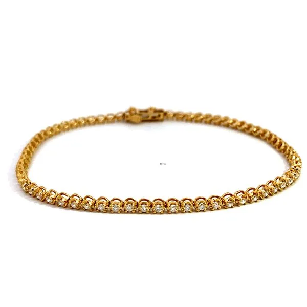 1.00Tw Tennis Lab Grown Diamond Bracelet 14 Karat Yellow ...