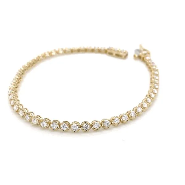 2.00 Tennis Lab Grown Diamond Bracelets 14 Karat Yellow Gold - Brax jewelers Image 3 Brax Jewelers Newport Beach, CA