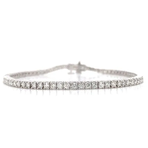 3.00Tw Lab Grown Diamond Tennis Bracelet 14 Karat White Gold Brax Jewelers Newport Beach, CA