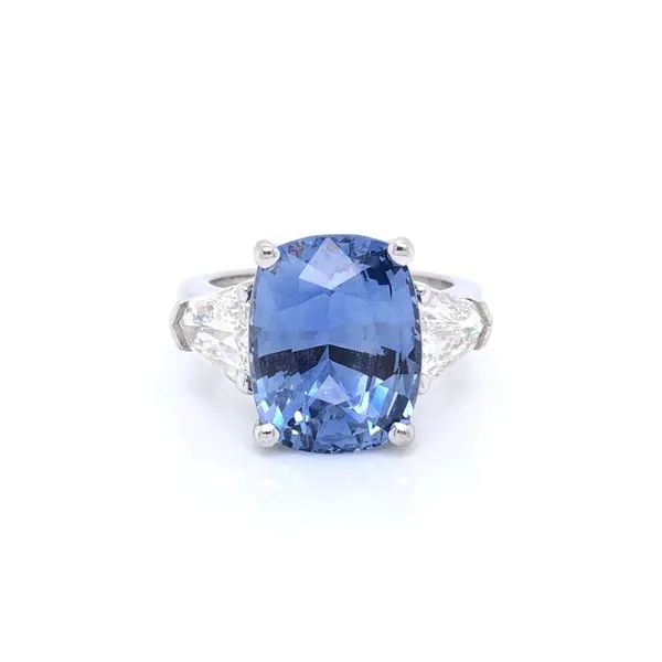 Platinum Sapphire Diamond Ring Brax Jewelers Newport Beach, CA