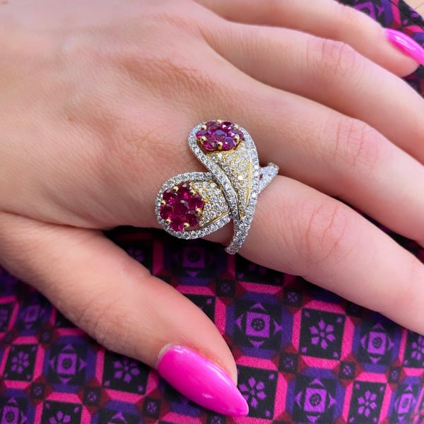 18 Karat Ruby & Diamond Fashion Ring Image 4 Brax Jewelers Newport Beach, CA