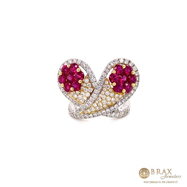 18 Karat Ruby & Diamond Fashion Ring Brax Jewelers Newport Beach, CA
