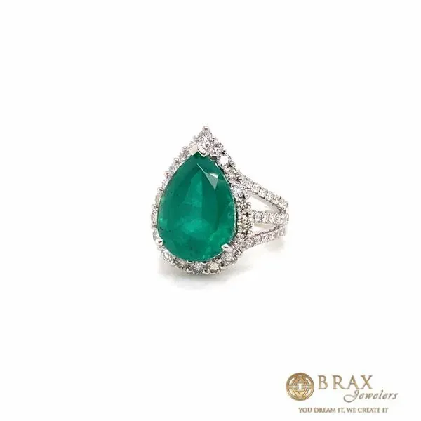 Pear Cut Emerald Fashion Ring Image 2 Brax Jewelers Newport Beach, CA