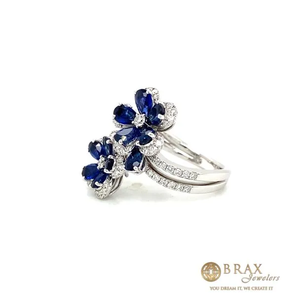 Sapphire Flower Fashion Ring Image 3 Brax Jewelers Newport Beach, CA