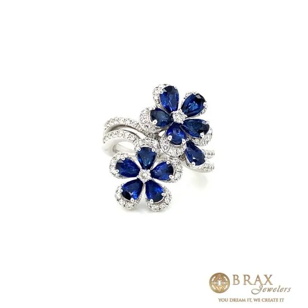 Sapphire Flower Fashion Ring Brax Jewelers Newport Beach, CA