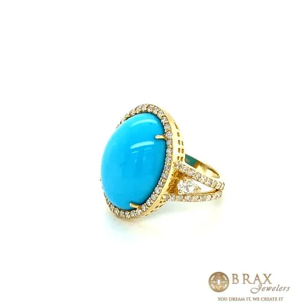 0.97 Lady's Colored Stone Rings - Women's 18 Karat Yellow Gold RG68087 - Brax jewelers Image 2 Brax Jewelers Newport Beach, CA
