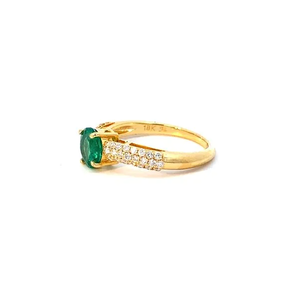 18 Karat Yellow Gold Fashion Ring With 1=0.88Tw Round Emerald And 0.35Tw Round Diamonds-Brax Jewelers Image 2 Brax Jewelers Newport Beach, CA