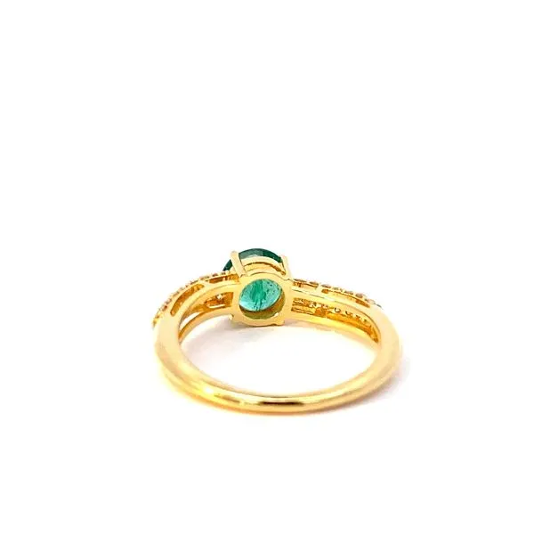 18 Karat Yellow Gold Fashion Ring With 1=0.88Tw Round Emerald And 0.35Tw Round Diamonds-Brax Jewelers Image 3 Brax Jewelers Newport Beach, CA