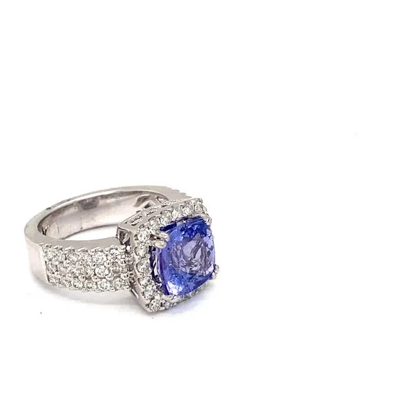 Lady's Classic Colored Stone Rings - Women's 18 Karat White Gold  - Brax jewelers Image 3 Brax Jewelers Newport Beach, CA