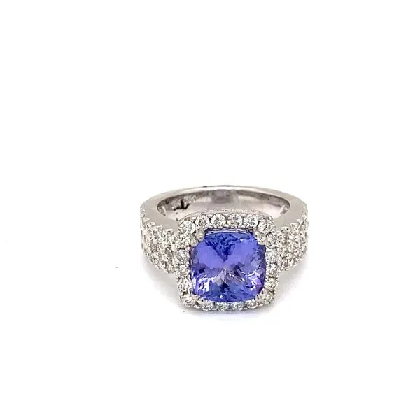 Lady's Classic Colored Stone Rings - Women's 18 Karat White Gold  - Brax jewelers Brax Jewelers Newport Beach, CA