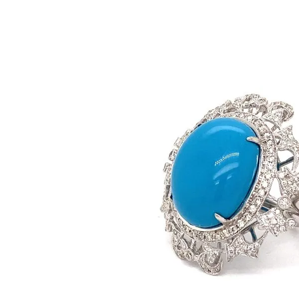Lady's Classic Colored Stone Rings - Women's 14 Karat White Gold  - Brax jewelers Image 3 Brax Jewelers Newport Beach, CA