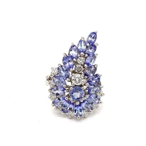 Lady's Colored Stone Ring - Women's 14 Karat White Gold - Brax jewelers Brax Jewelers Newport Beach, CA