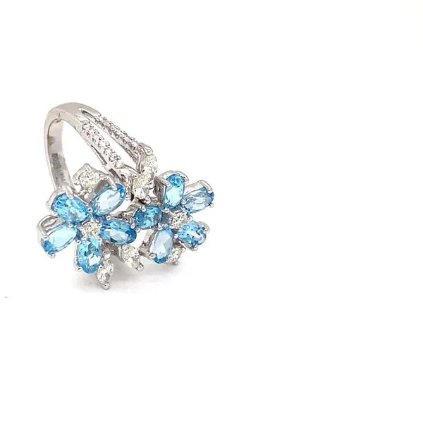 Lady's Colored Stone Rings - Women's 14 Karat White Gold  - Brax jewelers Image 2 Brax Jewelers Newport Beach, CA