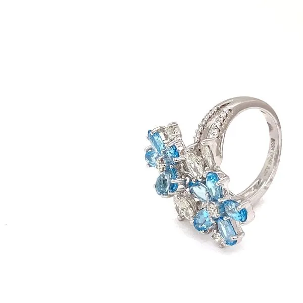 Lady's Colored Stone Rings - Women's 14 Karat White Gold  - Brax jewelers Image 3 Brax Jewelers Newport Beach, CA