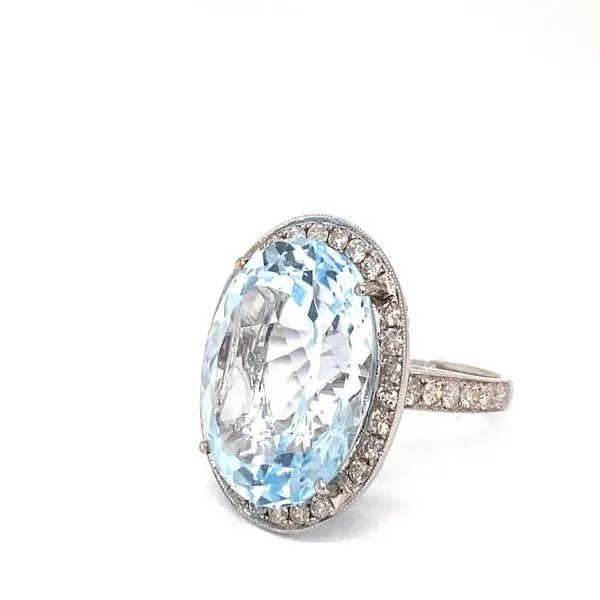 Lady's Colored Stone Rings - Women's 14 Karat White Gold  - Brax jewelers Image 3 Brax Jewelers Newport Beach, CA