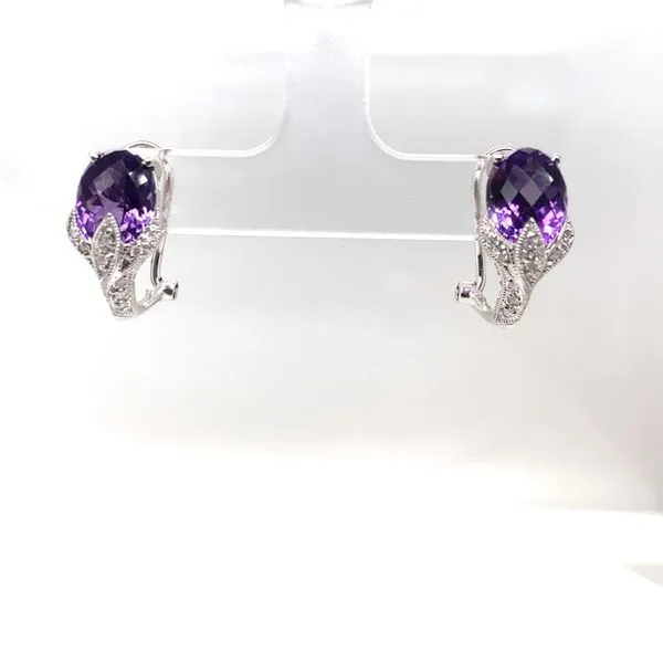 4.25 Colored Stone Earrings 18 Karat White Gold - Brax jewelers Image 2 Brax Jewelers Newport Beach, CA
