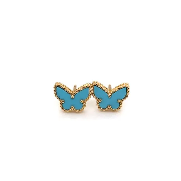 Lady's Colored Stone Earrings 18 Karat Yellow Gold E84287 - Brax jewelers Brax Jewelers Newport Beach, CA