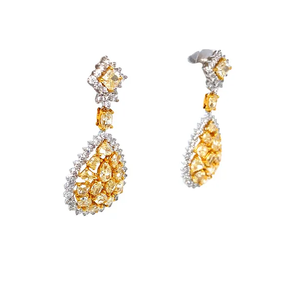 2.12 Lady's Colored Stone Earrings 18 Karat White Gold e82195 - Brax jewelers Image 3 Brax Jewelers Newport Beach, CA